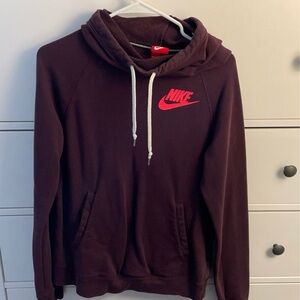 Nike Burgundy Cowl Neck Hoodie